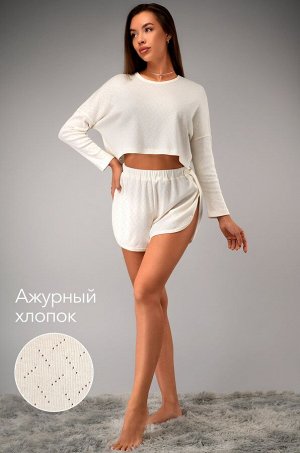 Женская пижама с шортами из ажурного хлопка Happyfox