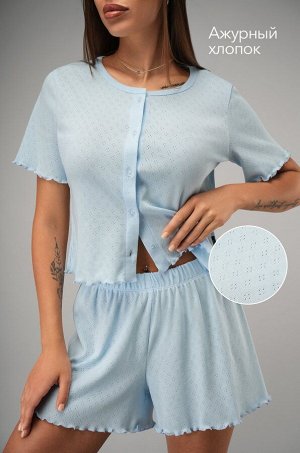 Женская пижама с шортами из ажурного хлопка Happyfox