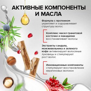 Synergetic Мужской натуральный бессульфатный шампунь и гель для душа 2 в 1 "Энергия и сила" 250 мл