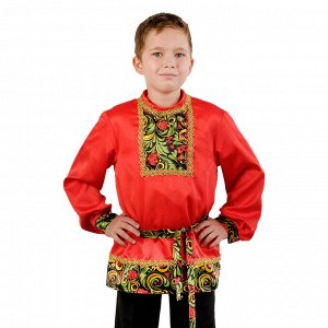 Карнавальная рубаха для мальчика «Рябинка» со вставкой, р. 32, рост 122-128 см