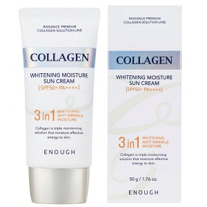 Отбеливающий солнцезащитный крем с коллагеном Enough Whitening Collagen Moisture Sun Cream SPF50+ PA++++, 50 г