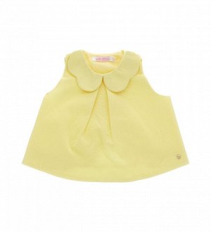 Блузка Белый 11-0601TCX(BRIGHT WHITE) - Желтая груша 11-0623TCX(Yellow Pear) 
Блузка 100% хлопок