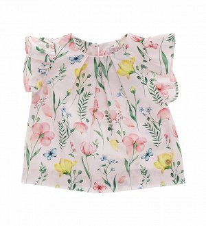 Блузка Розовый 15-2213TCX(Bonbon) - Мультиколор2 Узор VAR.2-F(VAR.2FT) 
Блузка 100% хлопок