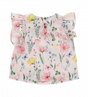 Блузка Розовый 15-2213TCX(Bonbon) - Мультиколор2 Узор VAR.2-F(VAR.2FT) 
Блузка 100% хлопок