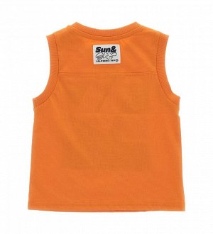 Майка Белый 11-0601TCX(BRIGHT WHITE) - Оранжевый 16-1356TCX(Persimmon Orange) 
Майка 100% хлопок