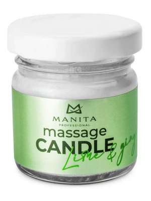 Manita Professional Свеча массажная / Lime &amp; Ginger, 30 мл