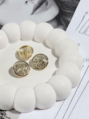 Пуговицы на ножке «Золотая монета», металлические, d=20 мм, набор 5 шт., цвет золотой