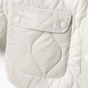 Куртка стёганая женская демисезонная MIST Oversize, молочная