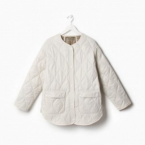 Куртка стёганая женская демисезонная MIST Oversize, молочная