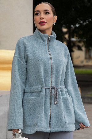 Пальто Альпака (серо-голубое) Б14138-7М