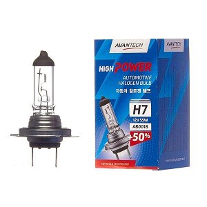 Лампа галогенная Avantech H7 (PX26d, T11), 12В, 55Вт, 3200К, 1 шт, арт. AB0018