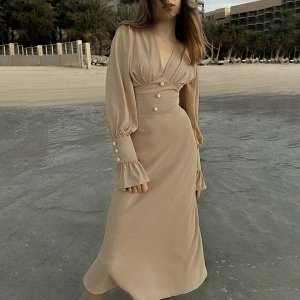 Платье женское с длинным рукавом