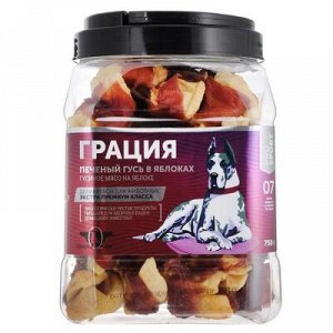 Банка GreenQzin МИНИКИ ГРАЦИЯ-УТИНАЯ на яблочке 360 гр (25 пак по 4шт)