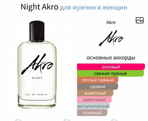 Духи Night Akro 100 мл. Оригинал