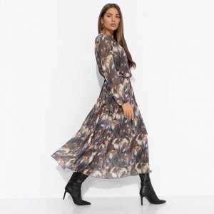 Платье нарядное на подкладе, Летящие мгновения (brown)