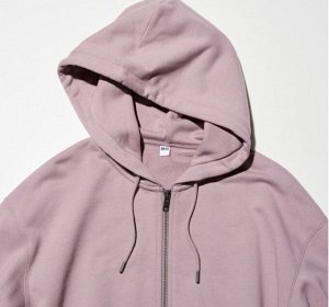 Унисекс спортивная куртка с капюшоном на молнии с длинными рукавами 479800  серая