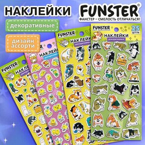 Наклейки декоративные "Настроение", 17,5х9 см, ассорти 4 видов, FUNSTER (ФАНСТЕР), 666098