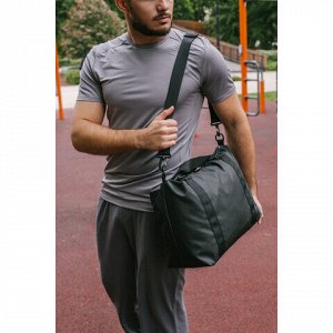 Сумка спортивная HEIKKI QUICK MOVE (ХЕЙКИ), карман на молнии, багажная лента, черная, 41х32х15 см, 273880