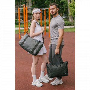 Сумка спортивная HEIKKI QUICK MOVE (ХЕЙКИ), карман на молнии, багажная лента, черная, 41х32х15 см, 273880