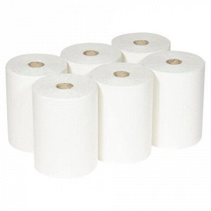 Полотенца бумажные рулонные KIMBERLY-CLARK Scott, КОМПЛЕКТ 6шт, Slimroll, 190м, белые, арт. 6697