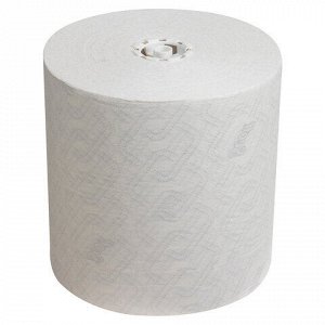 Полотенца бумажные рулонные KIMBERLY-CLARK Scott, КОМПЛЕКТ 6шт, 350м, белые, арт. 6691