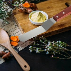 Шпатель для крема 15см с деревянной ручкой