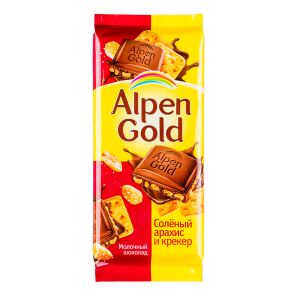 Шоколад Альпен Гольд Соленый Арахис Крекер 85 г 1 уп.х 21 шт.