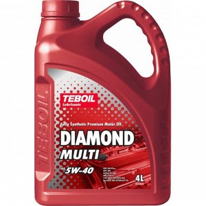 Масло моторное Teboil Diamond Multi 5w40, синтетическое, API SN+, ACEA A3/B4, универсальное, 4л, арт. 3455081