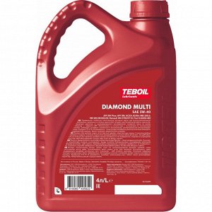Масло моторное Teboil Diamond Multi 5w40, синтетическое, API SN+, ACEA A3/B4, универсальное, 4л, арт. 3455081