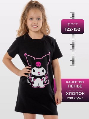 Платье футболка для девочки удлиненная Куроми