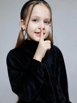 Велюровый костюм для девочки с палаццо