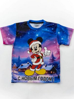 Футболка новогодняя микки