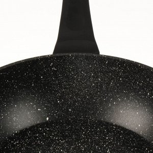 Сковорода алюминий, 22 см, антипригарное покрытие, Гурман, HomeChef, Black, индукция