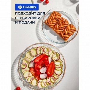 Набор посуды жаропрочной стекло, 2 шт, круглый, 1.9, 2.7 л, Daniks, 145022