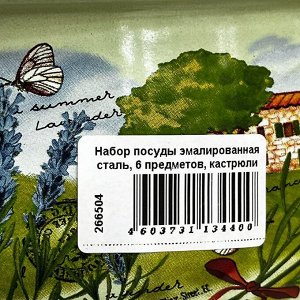 Набор посуды эмалированная сталь, 6 предметов, кастрюли 2,3,4 л, МП, Керченский металлургический завод, Тоскана-Экстра