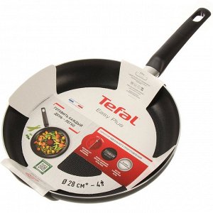 Сковорода алюминий, 28 см, антипригарное покрытие, Tefal, Easy Plus, 042 37 124