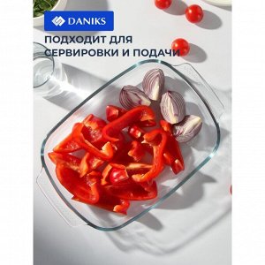 Форма для запекания стекло, 19.8х30.3х5.8 см, 2 л, прямоугольная, Daniks, HSAP20LN