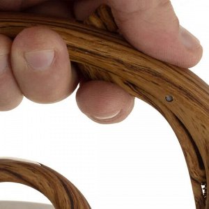 Чайник 2л из нержавеющей стали со свистком и ручкой "soft touch" (черный)