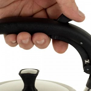 Чайник 3л из нержавеющей стали со свистком и ручкой "soft touch"