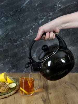 Чайник эмалированный 2.2л черный