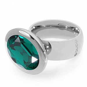 Кольцо TIVOLA big S emerald  17.2 мм Qudo