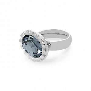 Кольцо TIVOLA UNICA big (S/P) Crystal silver night 60 Qudo