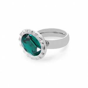 Кольцо TIVOLA UNICA big (S/P) Emerald 54 Qudo
