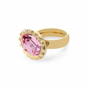 Кольцо TIVOLA UNICA big (G/P) Light rose 54 Qudo