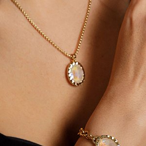 Колье TIVOLA UNICA big (G/P) Ivory cream delite 3cm Qudo