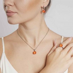 Серьги Firenze orange glow Qudo