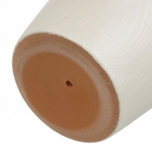 Горшок керамика, 0.65 л, 12х11 см, низкий конус, молочный №2, Шелк, 014325