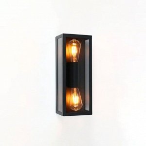 Светильник фасадный General Lighting Systems, Лофт, накладной, 50 Вт, металл, 14.5х37 см, черный, дымчатый