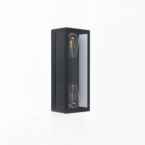 Светильник фасадный General Lighting Systems, Лофт, накладной, 50 Вт, металл, 14.5х37 см, черный, дымчатый