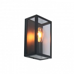 Светильник фасадный General Lighting Systems, Лофт, накладной, 50 Вт, металл, 17х26 см, черный, дымчатый